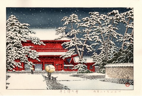 Zojyoji Temple  in  snow